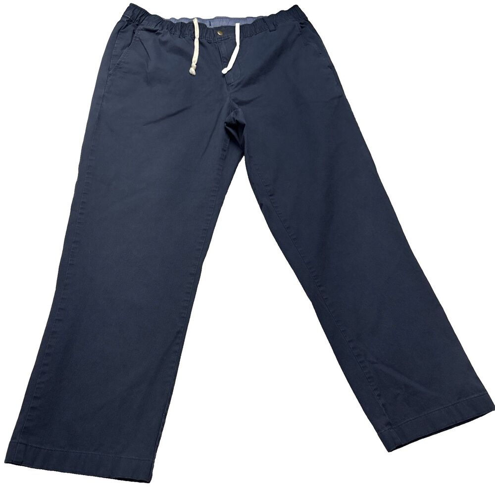 L.L.Bean Men's Lakewashed® Stretch Khakis Standard Fit Straight Leg Navy 34Wx30